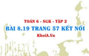 Bài 8.19 trang 57 Toán 6 Tập 2 Kết nối tri thức